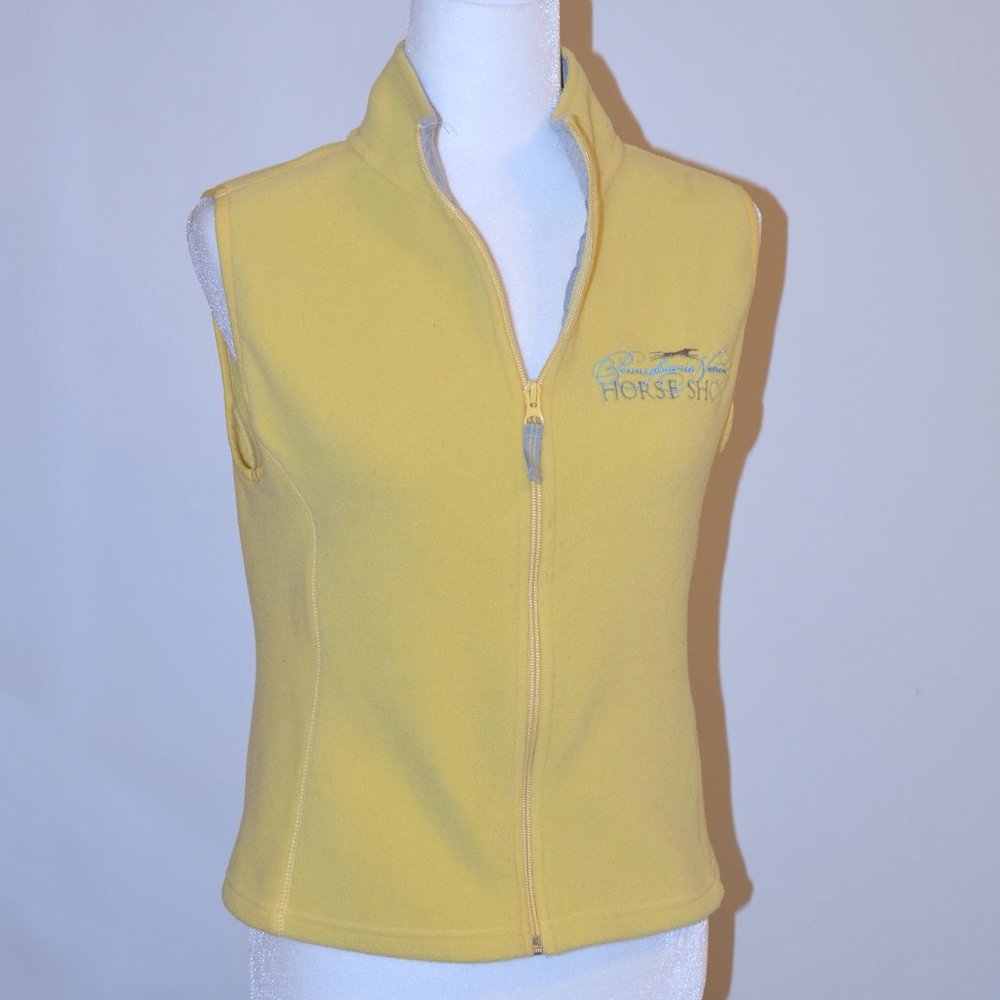 8/$20 SO ... GSJC PA National Horse Show Yellow Fleece Childs Riding Vest